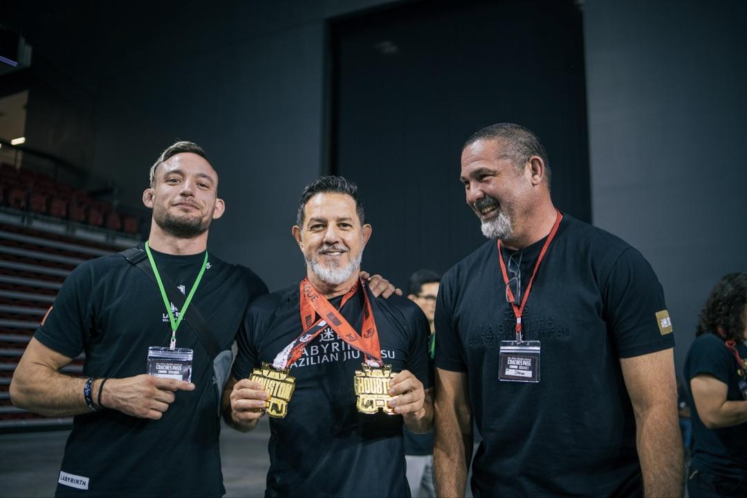 Labyrinth BJJ coaches celebrating gold medals